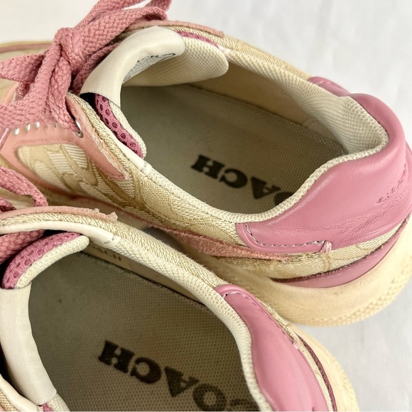 COACH Tech Runner Monogram and Pink Women's Shoe Size 5 - Picture 8 of 14